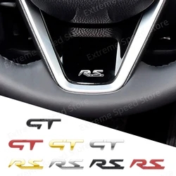 Auto Metal RS GT Sport Emblem Decor For Kadjar Koleka Kangoo Megane Twingo 3D Car Steering Wheel Center Console Interior Sticker