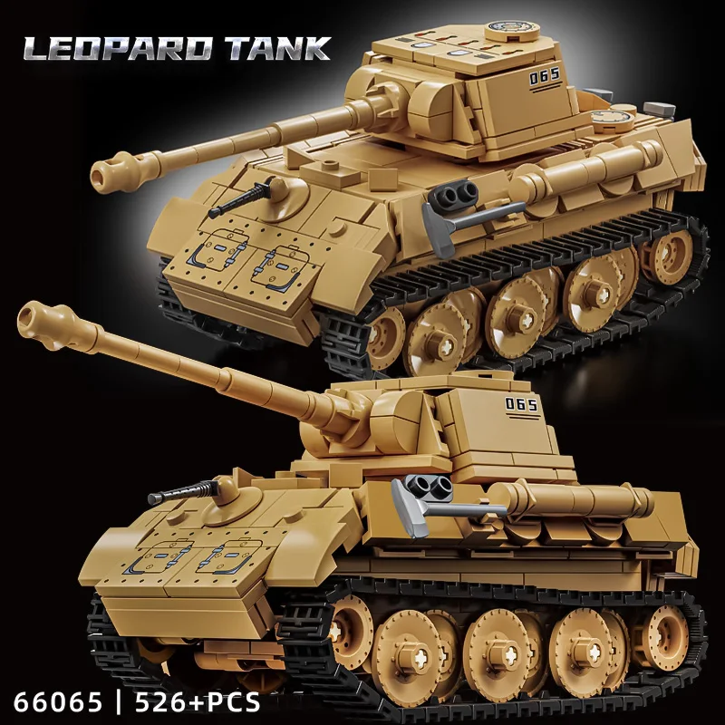 World War II military Tiger heavy tank model assembly building toys children's intelligence boys birthday gift military ornament