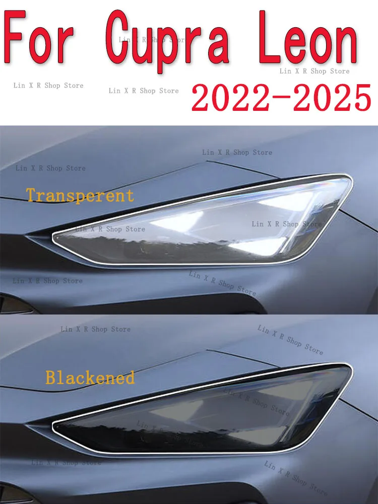 

Для Cupra Leon 2022-2025 ТПУ дымчатая черная световая пленка, аксессуары для модификации, защитная пленка для автомобильных фар