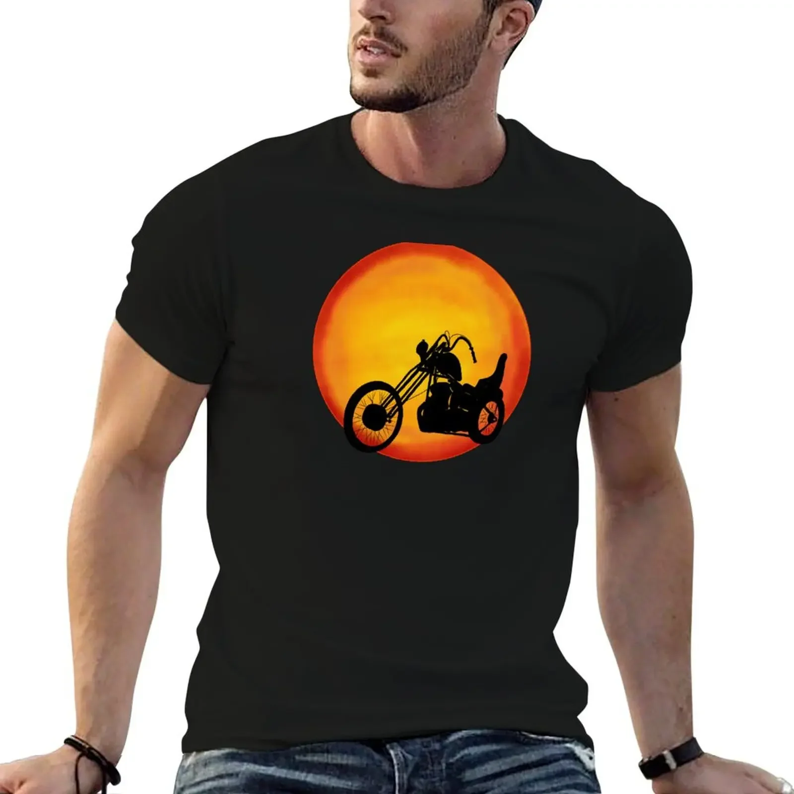 Chopper Sun, Rocker, Biker T-Shirt street wear funny costumes t shirts for men pack