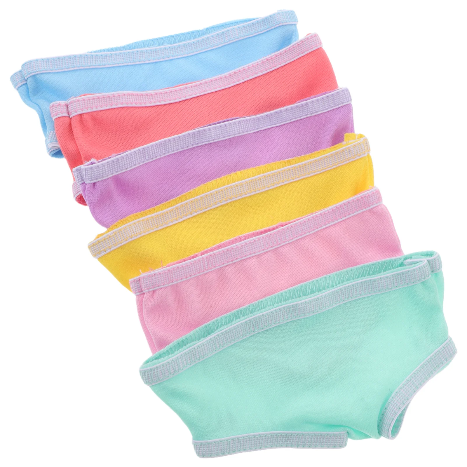 6 stuks herbruikbare elastische ondergoed voor 18 inch pasgeboren babykleding dressing accessoires fantasiespel set luiers onderbroek