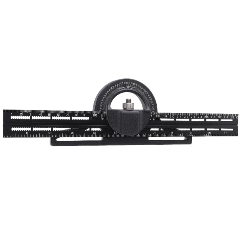 regle-d'angle-combinee-multifonctionnelle-mobile-pour-le-travail-du-bois-rapporteur-d'angle-universel-horizontal-a-vernier-300mm-noir
