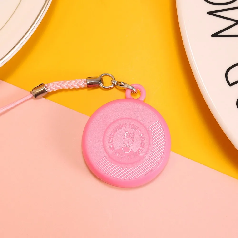 Portable Touch Screen Students Clock LED Digital Multifunctional Keychains Clock Waterproof Timepiece Keychain Students