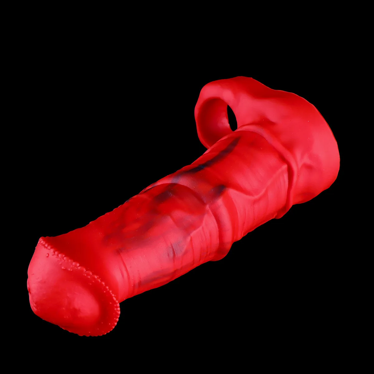 Realistic Horse Cock Sleeve 18+ Men Sex Toys Soft Silicone Hollow Penis Sleeve Condoms Male Dick Bold Penis Enlargement Extender view 2