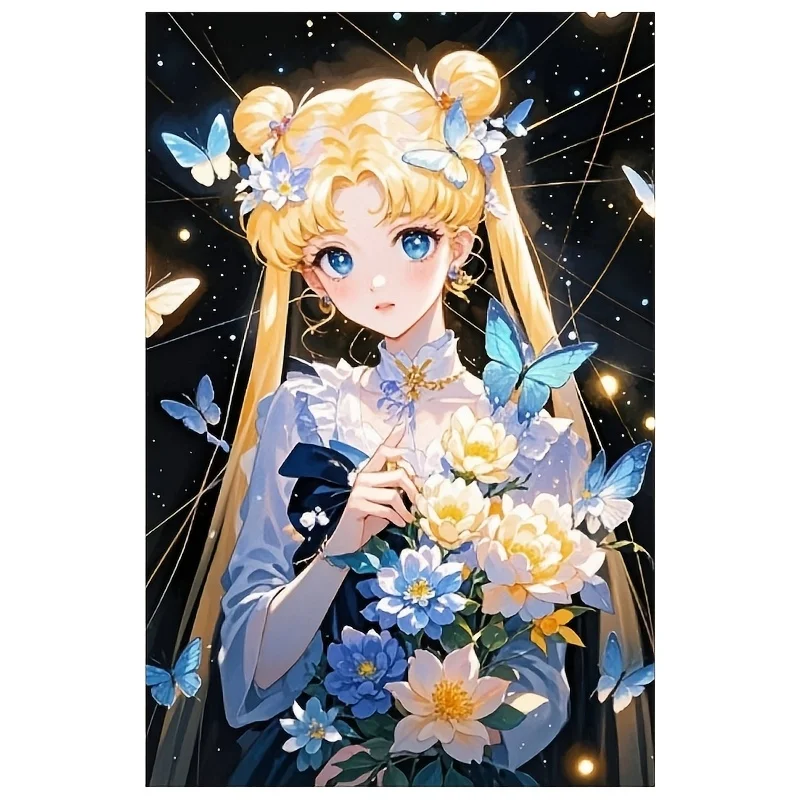

500/1000/1200/2000PCS Puzzles for Adults Flowers and Butterfly Cartoon Characters,Jigsaw Puzzles Brain Games Gifts Home Decor