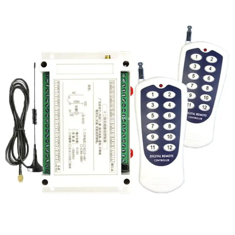 RF Remote Control Switches DC12V 24V Remote Controller Transmitter 12 Channels Dropship