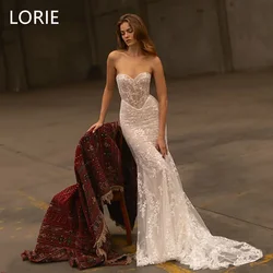 LORIE Mermaid Sexy Lace Applique Wedding Dress Pure Desire Sleeveless Wedding Gowns Backless Bride Gown Customized 2025