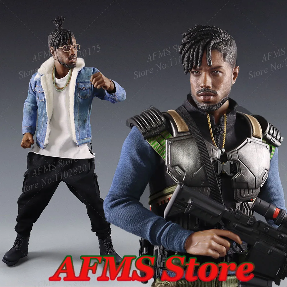 

Youngrich Toys YR012 1/6 Men Soldier Leopard Erik Killmonger Marvel Avengers Dolls Full Set 12'' Action Figure Model Toys