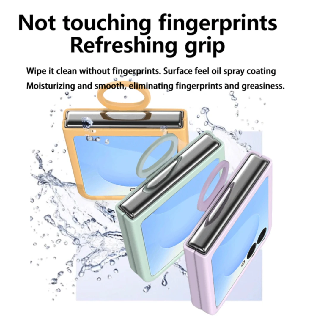 Hartschalen-Handyhülle mit Farbverlauf und Ring für Samsung Galaxy Z Flip 8 7 FE 6 5 Flip7, Schutzhülle mit großem Sichtfenster – Detail 5