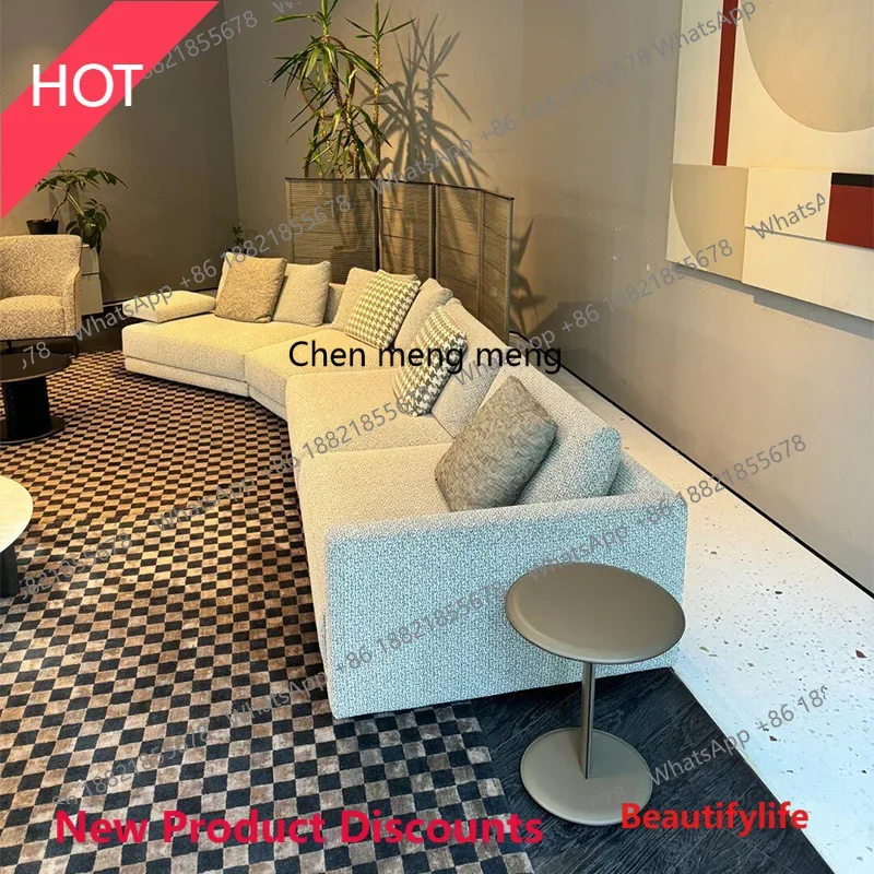 P32 Minimalist fabric sofa, light luxury villa large flat high-end sofa