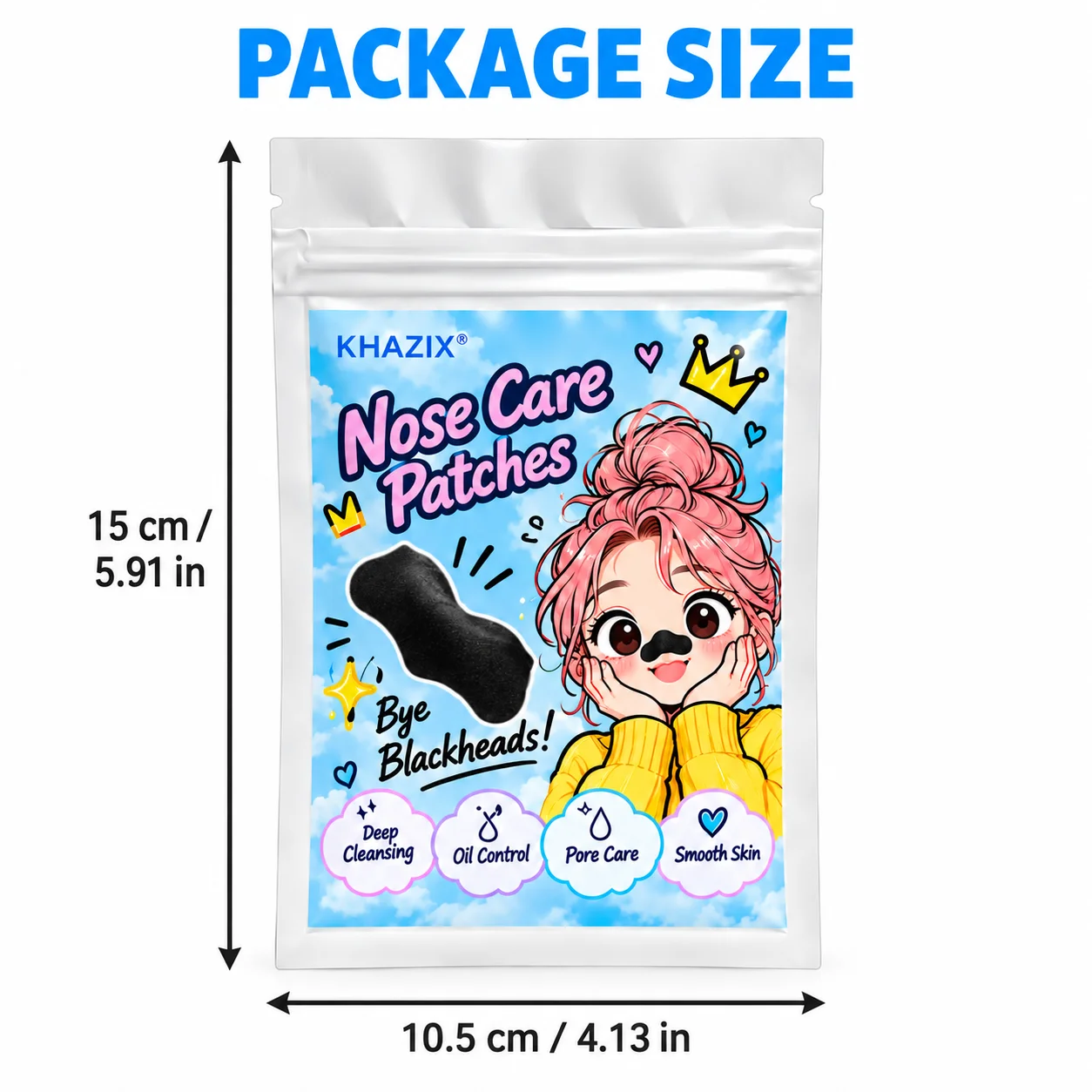 24pcs Blackhead Nose Strips