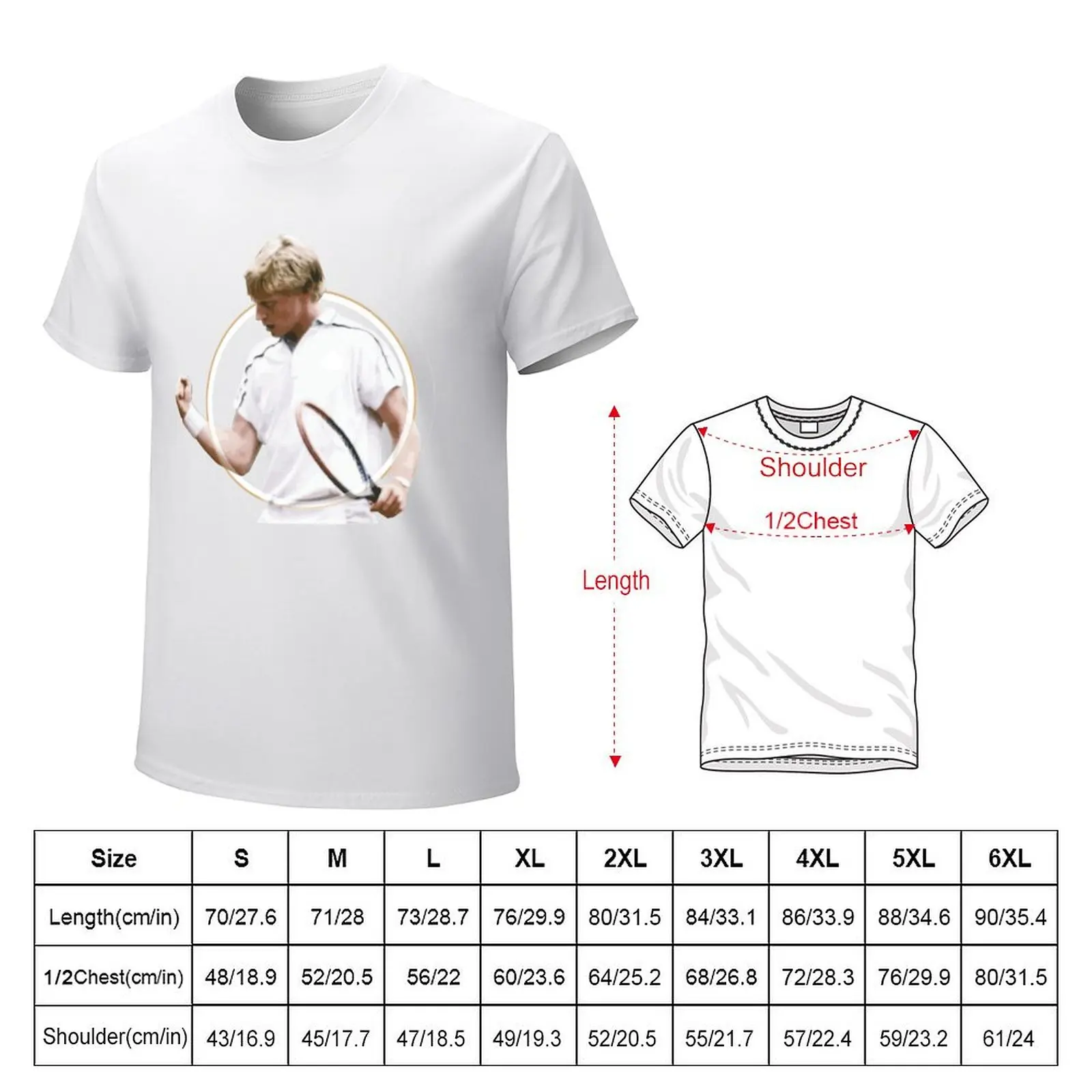 Boris Becker, 1985 T-shirt plain blacks quick drying plus size tops Men's t-shirts