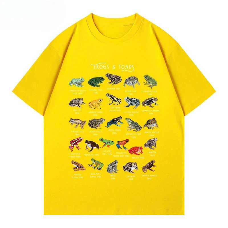 Frosch, Frosch, Kröte, lustige Tierwissenschaft, Freizeit-T-Shirt, Luxus-Marken-Top für Herren und Damen – Detail 4