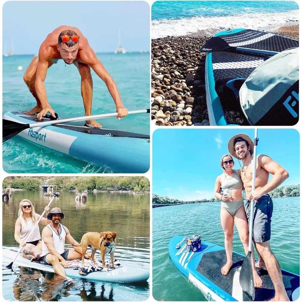 Prémio Stand Up Paddle Board, Yoga Board, durável SUP Acessórios, Carry Bag, Passo largo, Surf Control, 11'