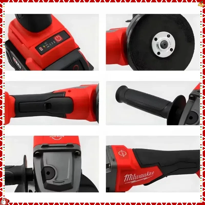 ミルウォーキー 125MM アングルグラインダー コードレス研磨切断機 グラインダー パドルスイッチ ノーロック ハイパワー電動工具
