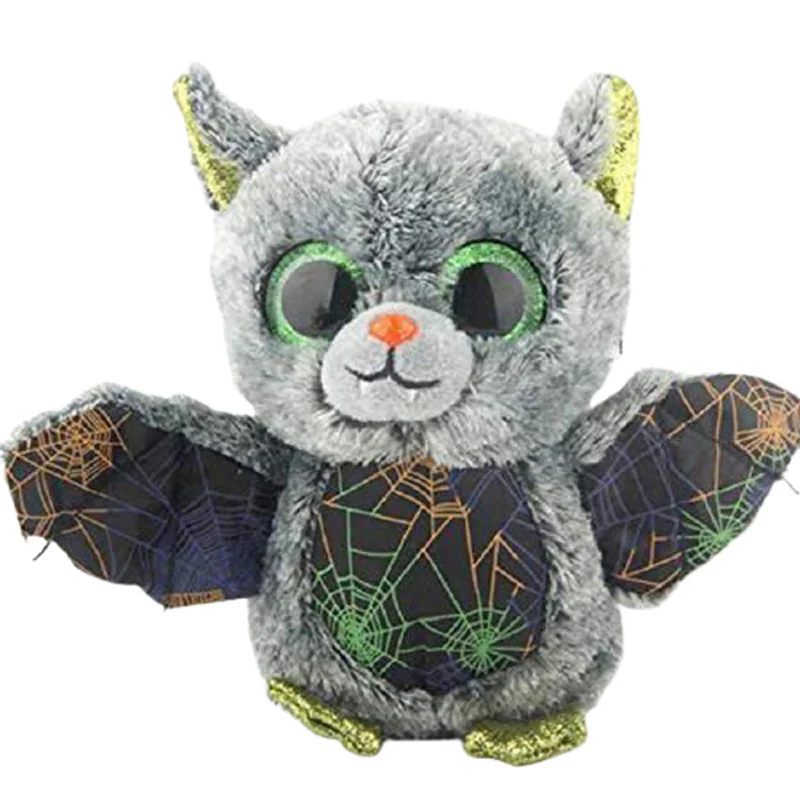 Ty Beanie Animal Stuffed Plush Toy Beastie Cute Halloween Golden Wing Bat Doll Children Birthday Toys Gift 15cm