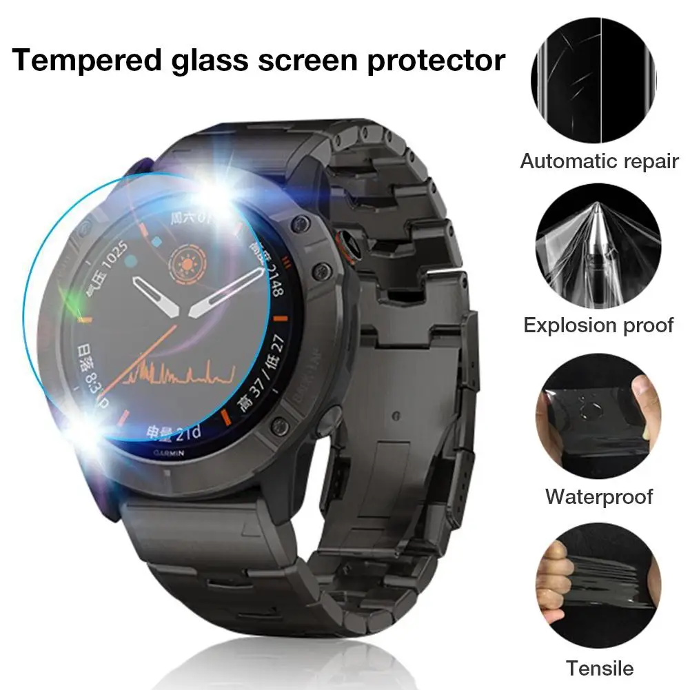 3Pcs 9H Premium Tempered Glass For Garmin Fenix 7 7X 7S Fenix 5 5s Plus 6S 6X 6 Pro Smartwatch Screen Protector Film Accessories