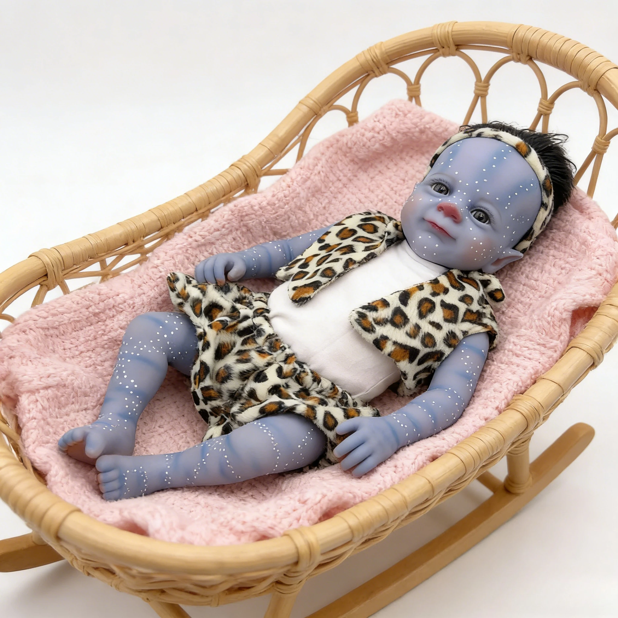 

Кукла-реборн Фея 45 см, ручная работа, высококачественная детализированная роспись, реалистичная, мягкая на ощупь, милая кукла-младенец для подарков и коллекций