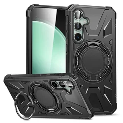 Shockproof Black Kickstand Case for Samsung Galaxy A55 A15 A35 5G A05S A54 A14 A34 S23 FE S24 S25 Ultra Finger Ring Phone Cover