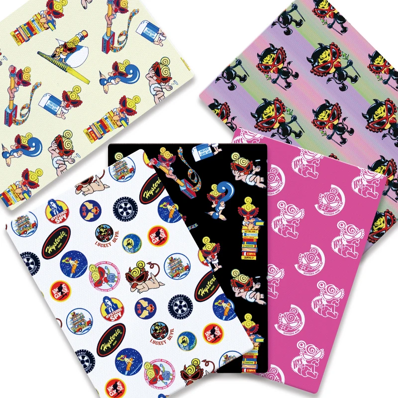 

Classic cartoon DIY cotton fabric polyester cotton hand sewn and patchwork quilted baby dress curtain dresshome printing popular