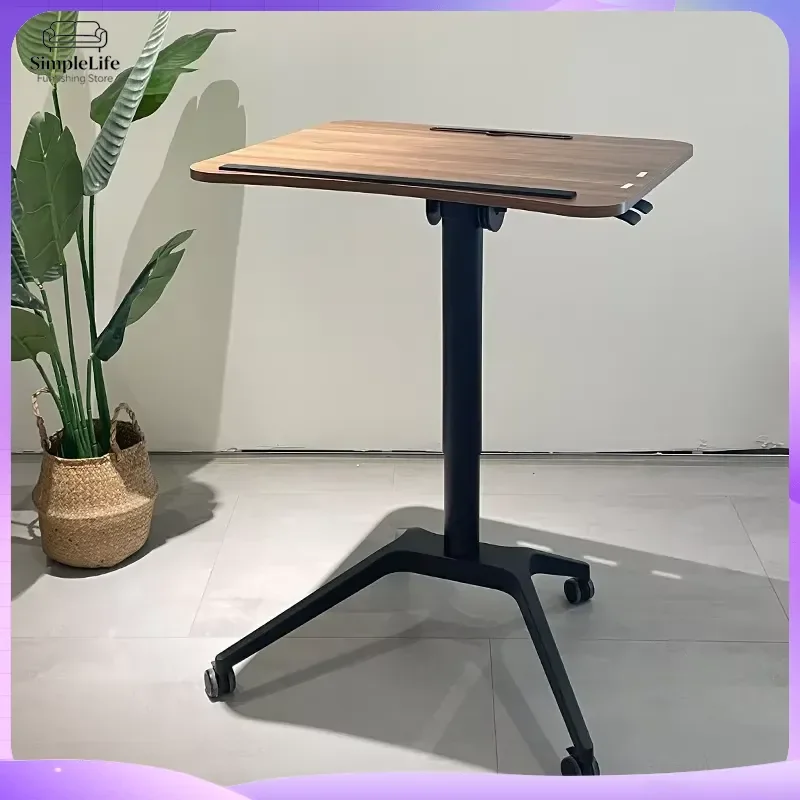 Adjustable Pneumatic Lift Computer Desk Learning Desk Height Adjustable Desk 0-90 Degree Tilt Desktop Multifunctional Sofa