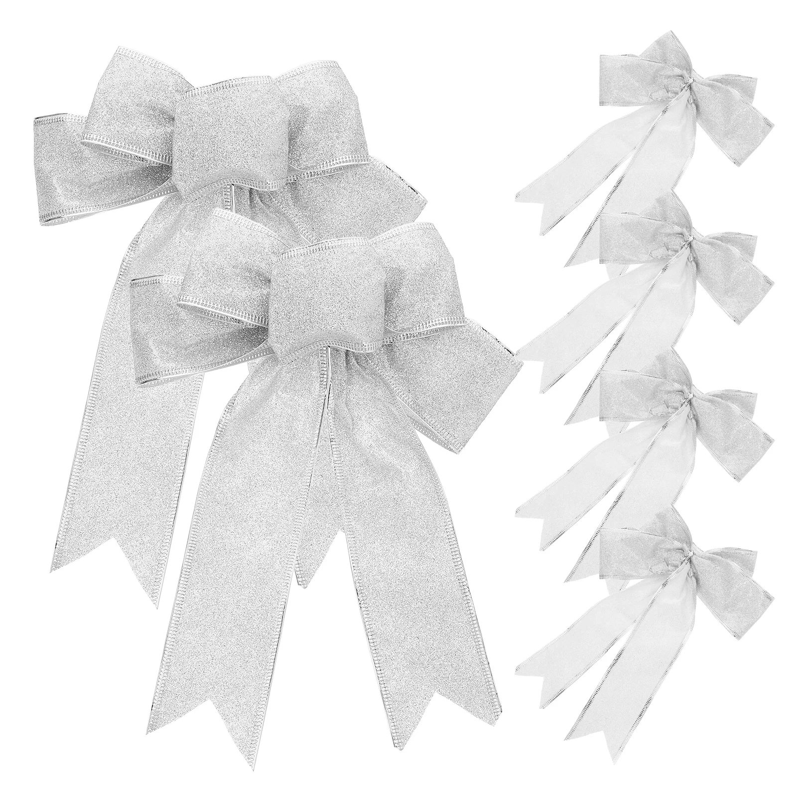 

Gold-edged Bow Jewelry Decoration Christmas Tree Topper Bows for Wreaths Party Decorations Bowknot Candy Cane Crafts