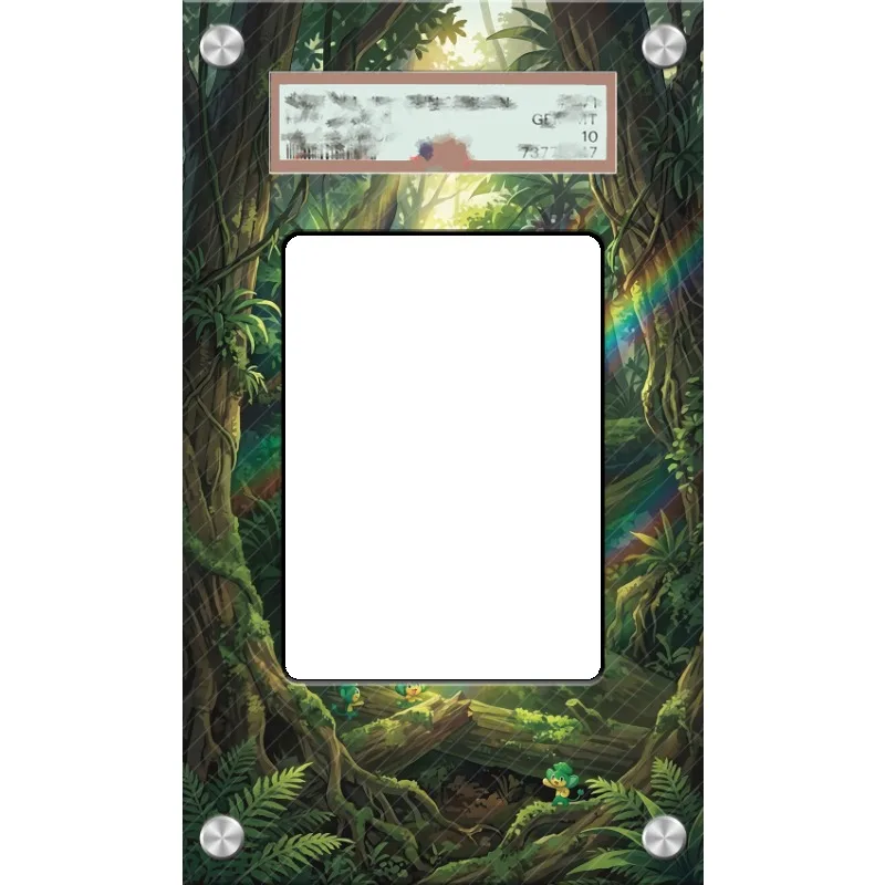 Art Display for Pokemon Pansage Card PTCG Keychain Anime Game Collectibles Anime Merchandise Acrylic Protective CaseToys Gift