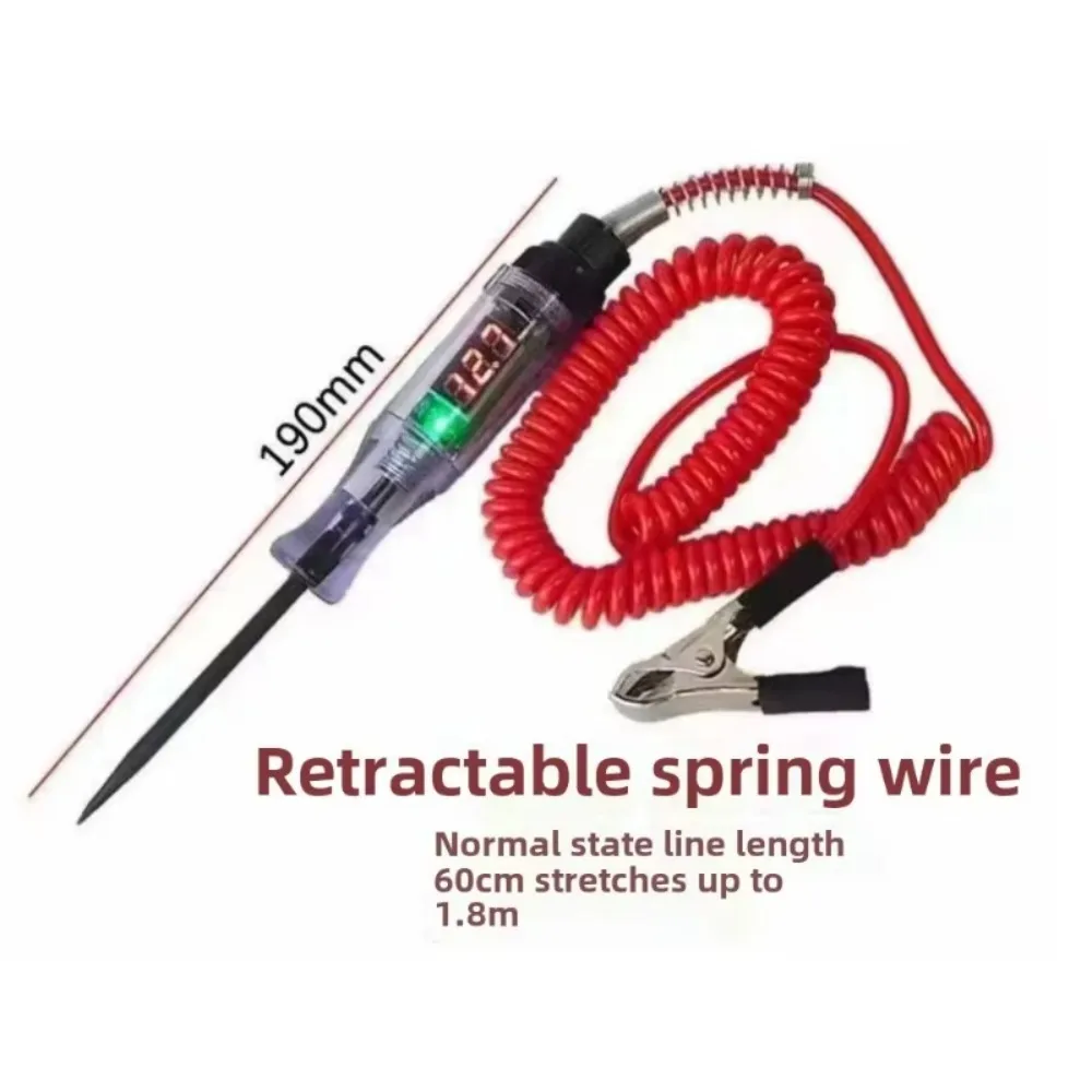 Automotive 12V/24V Circuit Tester Pen with Probe, Voltage Diagnostic Test Light for Car Electrical Repair, Bulb & Fuse Testing