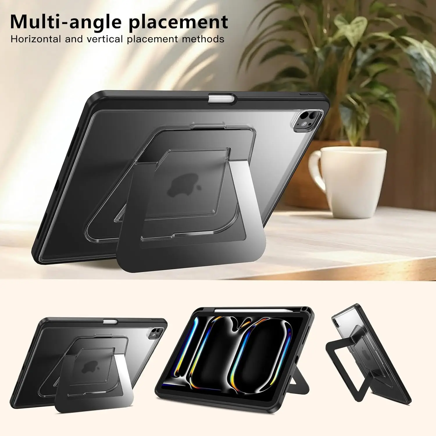 Anti-bending Case For iPad 11th Gen 2025 11inch Air 11 Air7 Pro11 Air 6 5 4 10th 10.9 10.2 Hardware Bracket Cover With Pen Slot