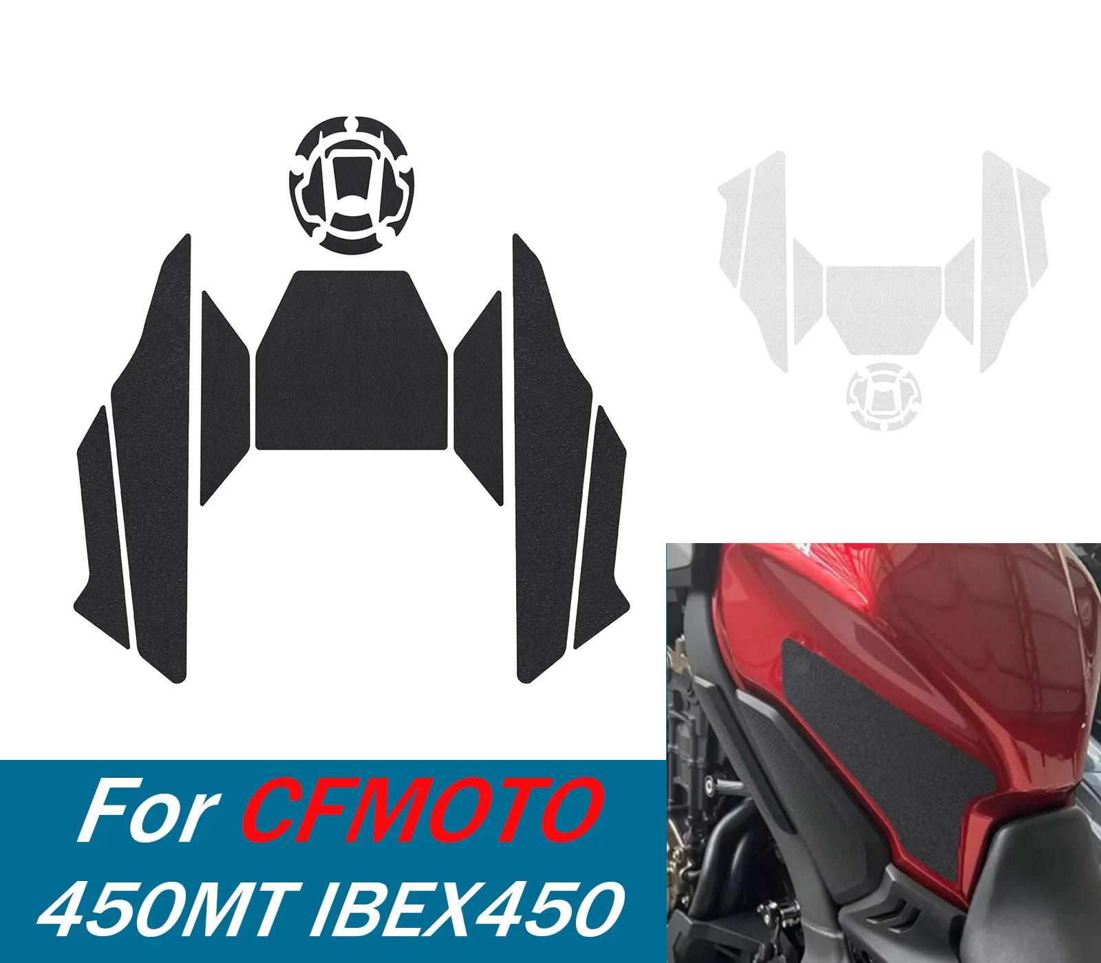 

Для 450MT IBEX450 наклейки на бак, защита газа для CFMOTO 450 MT IBEX, мотоциклетный комплект, защита колена, газа, наклейки, аксессуары