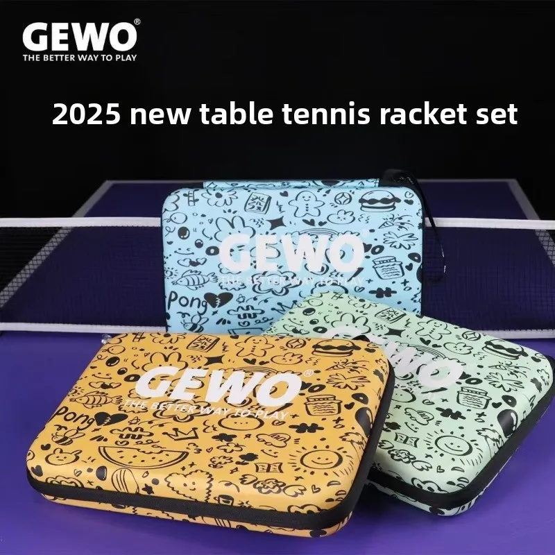 

Jewo square table tennis racket cover with hard shell, anti drop and pressure resistant large capacity racket cover