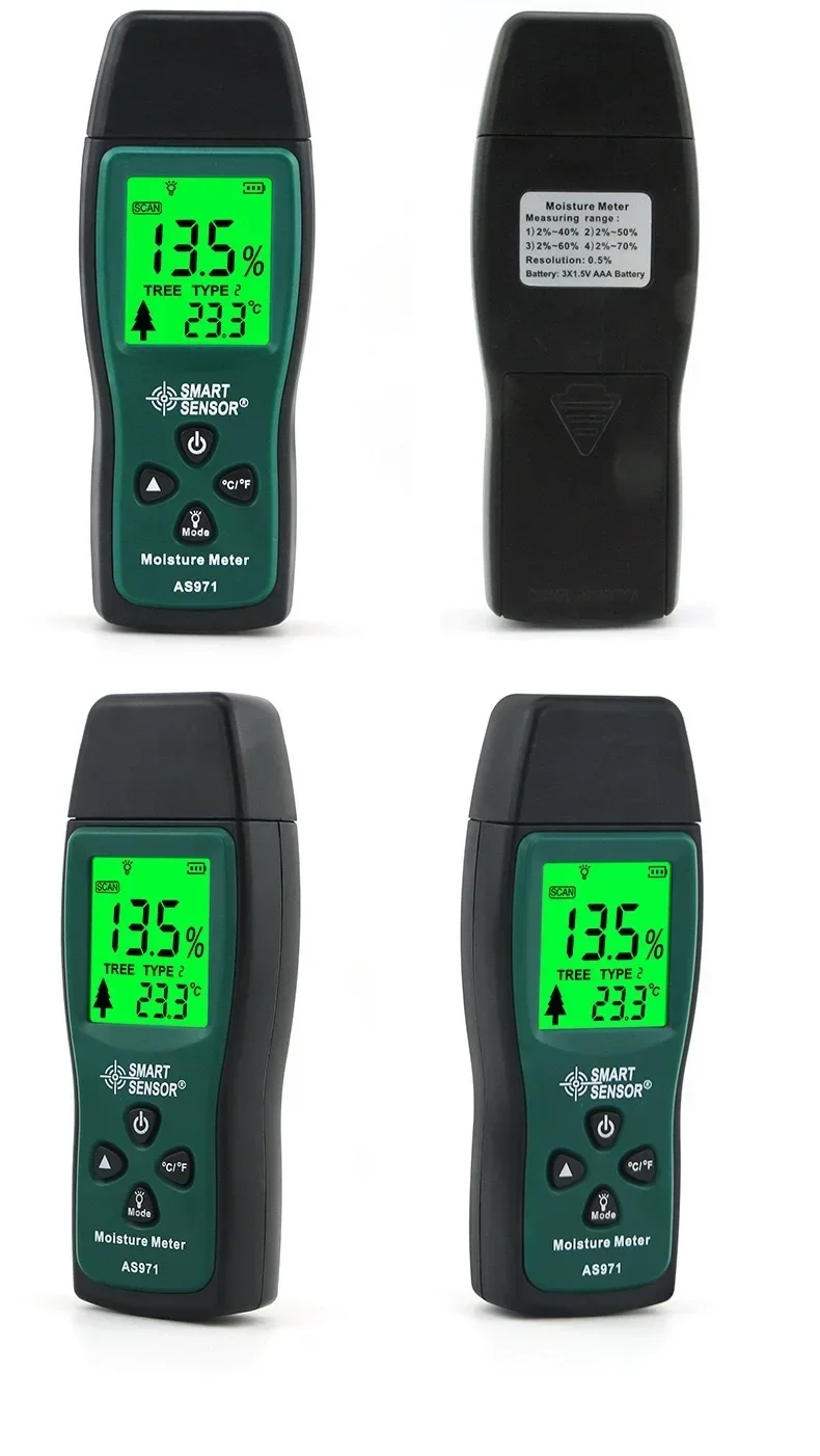 AS971 Wood Moisture Meter Humidity Tester Timber Damp Detector Digital Paper Moisture Tester Portable Moisture Analyzer image 5