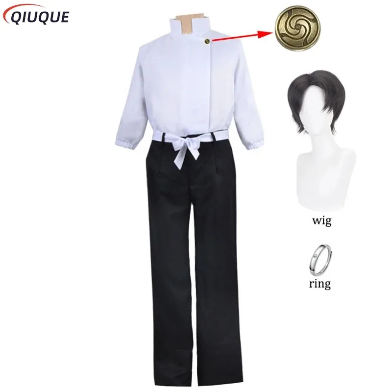 

XT8Anime Jujutsu Kaisen Okkotsu Yuta Cosplay Costume Wig Ring Halloween Carnival Party Outfits Comic-Con Role Play SuitXT6@!