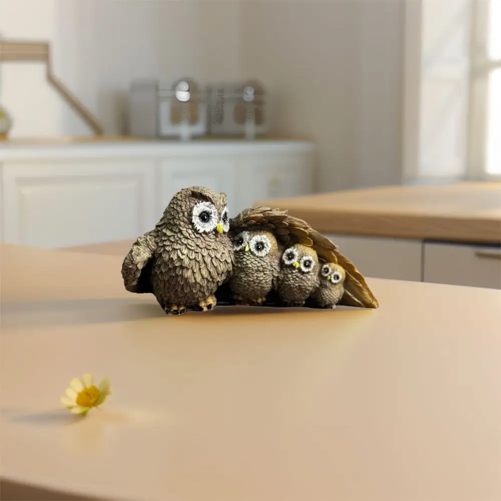 

Desktop Decoration Resin Owl Ornament Creative Vivid Animal Statue Waterproof Cute Miniature Figurine Sculpture TV Cabinet