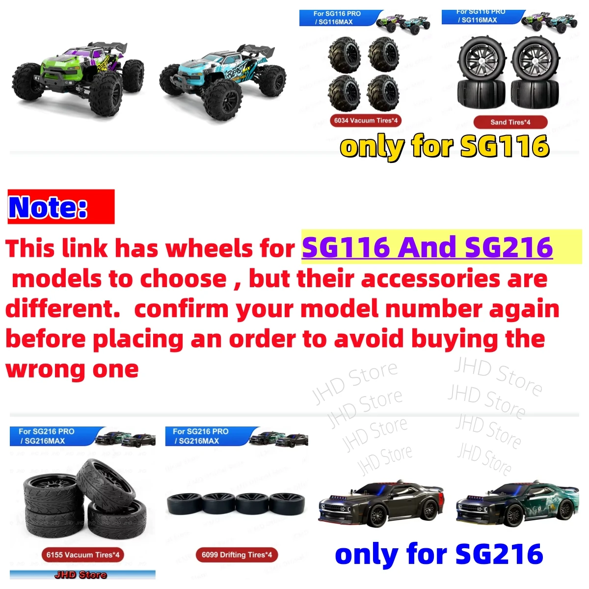 JHD SG216 MAX SG116 MAX Car Shell RC Car Body Shell Accessories ZLL Original SG116PRO SG216PRO Car Shell Wheel