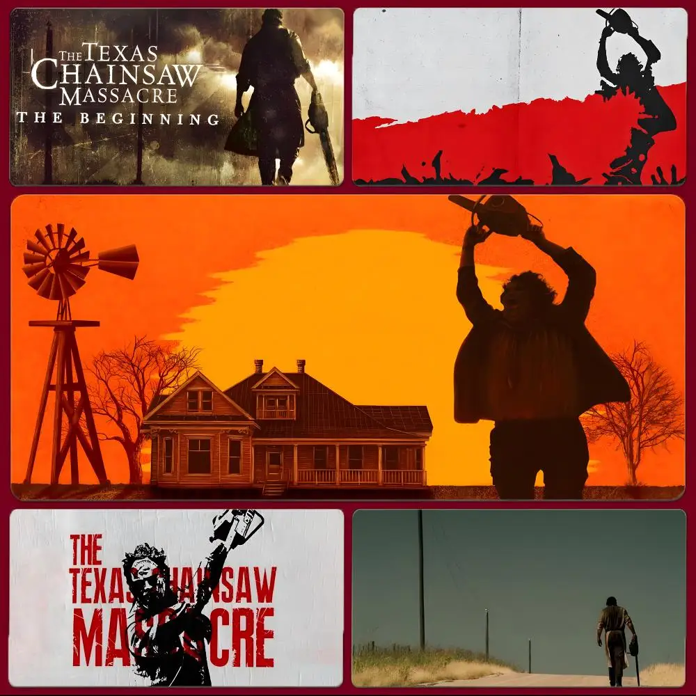 Film Horror The Texas Chain Saw Massacre Mouse Pad Large Gaming Mousepad with Stitched Edges Thickened Desk Mat PC