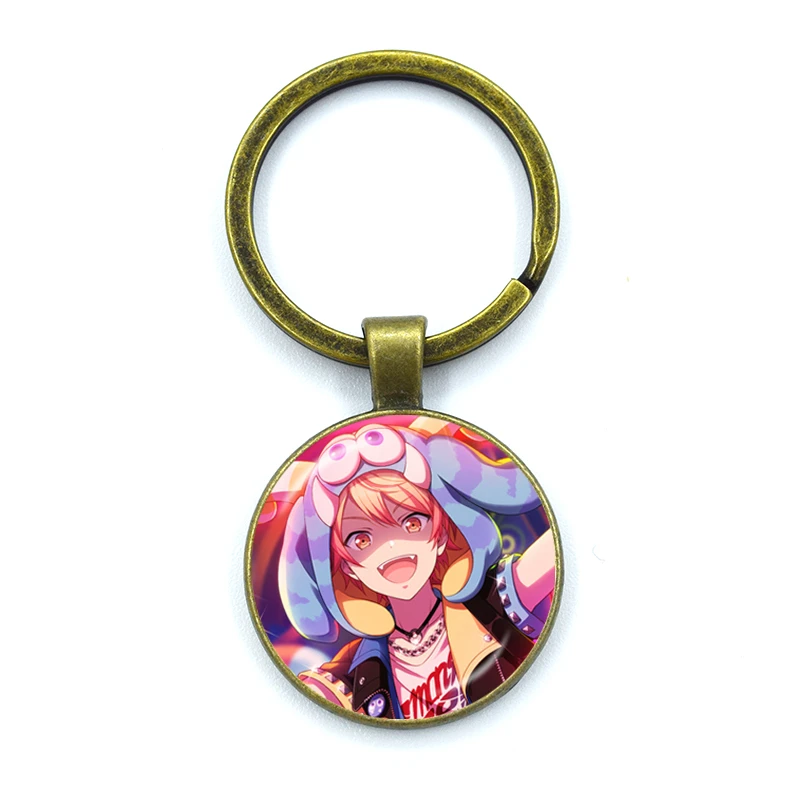 Project SEKAI Anime Wonderlands×Showtime Tenma Tsukasa 25mm Keychain Keyring Jewelry Pendant Convex Glass Keychain Friends Gift