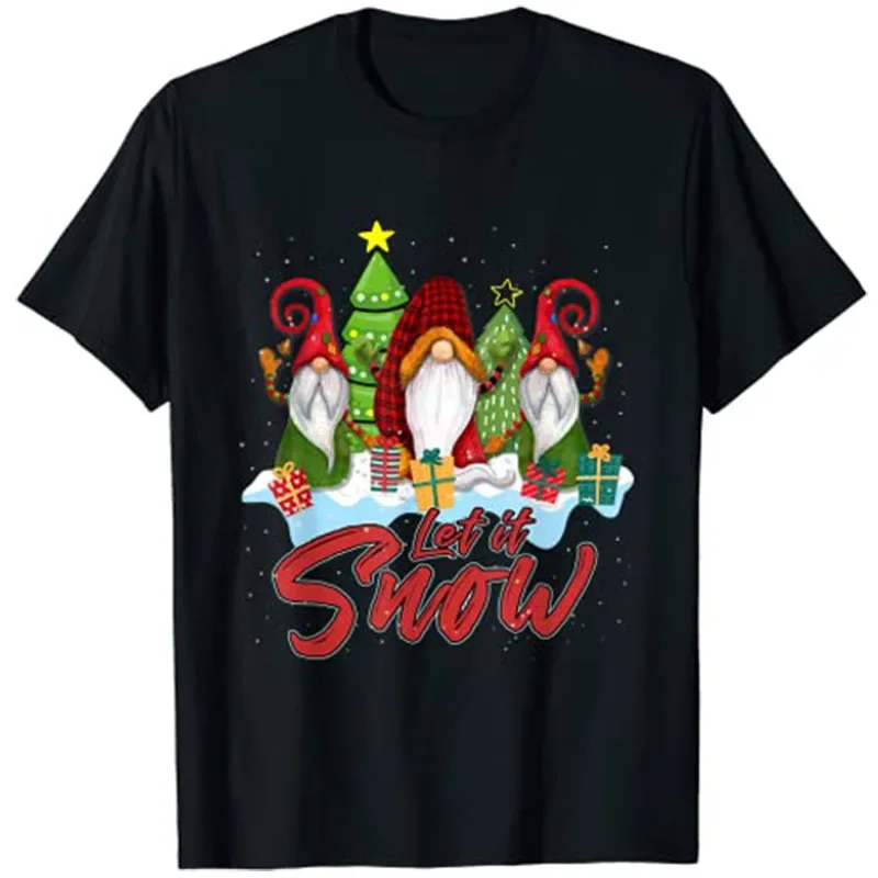 Three Christmas Dwarf Let It Snow T-Shirt Tops