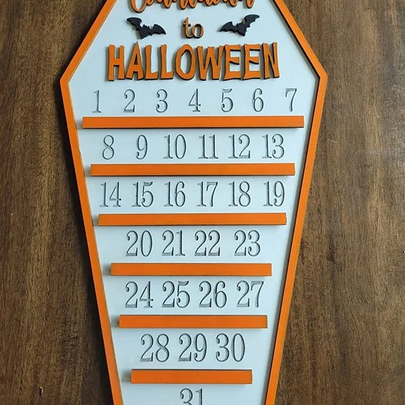 Halloween Advent Calendar 31 Days Happy Halloween Coffin Calendar Countdown Calendar With Cutting Three Decoration B