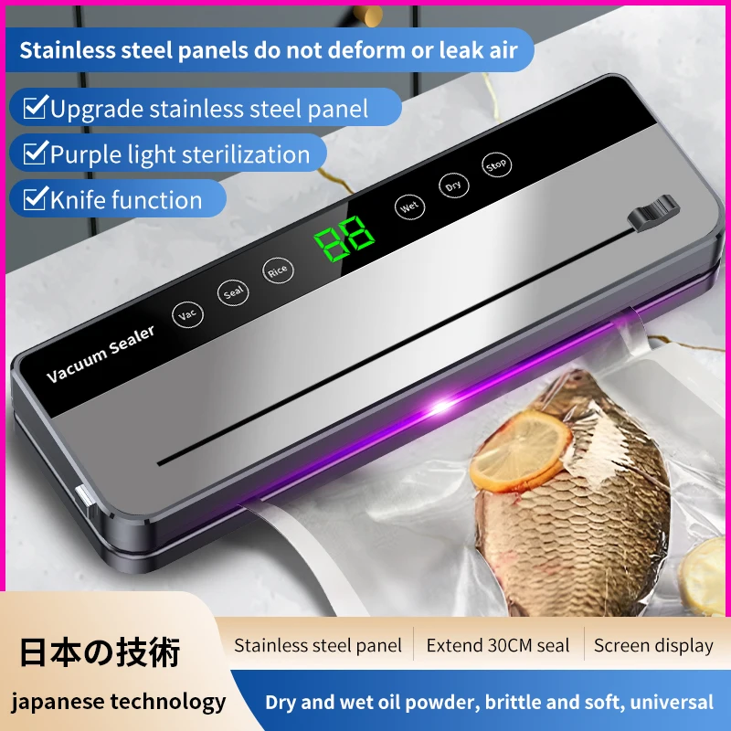 Multifunction Commercial Food Vacuum Sealer Bags Machine Household Food Vacuum Sealer with Cutter