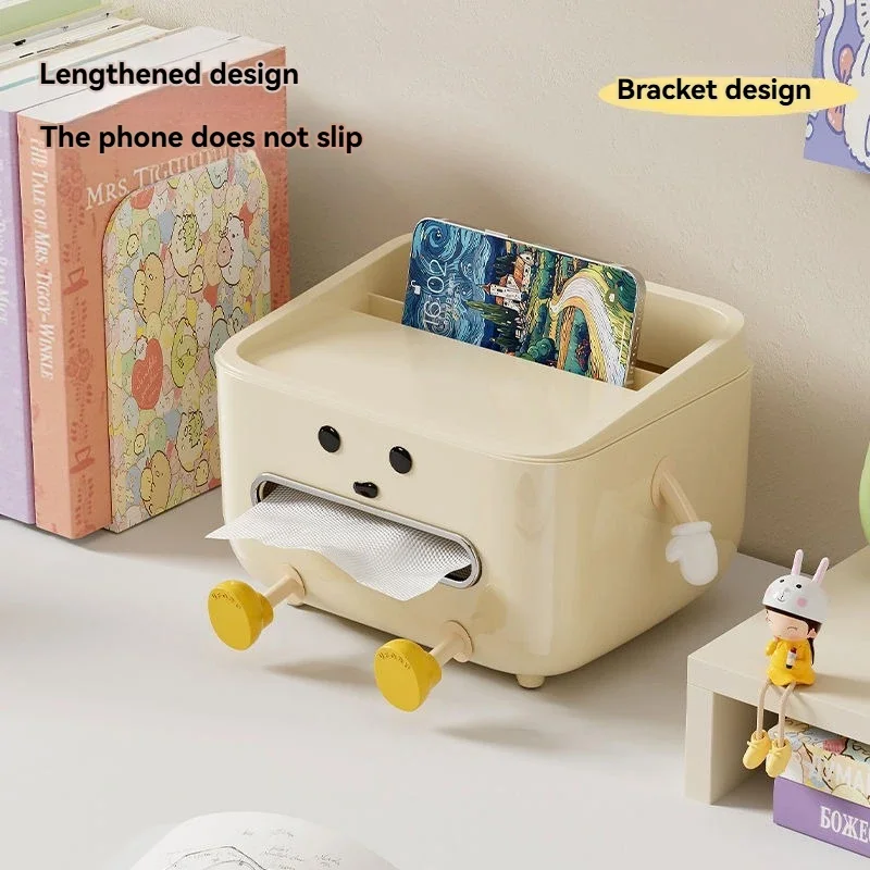 Multi-function Box Cute Paper Towel Box Household Living Room High-end Light Luxury Desktop Bedroom Bedside Remote Control