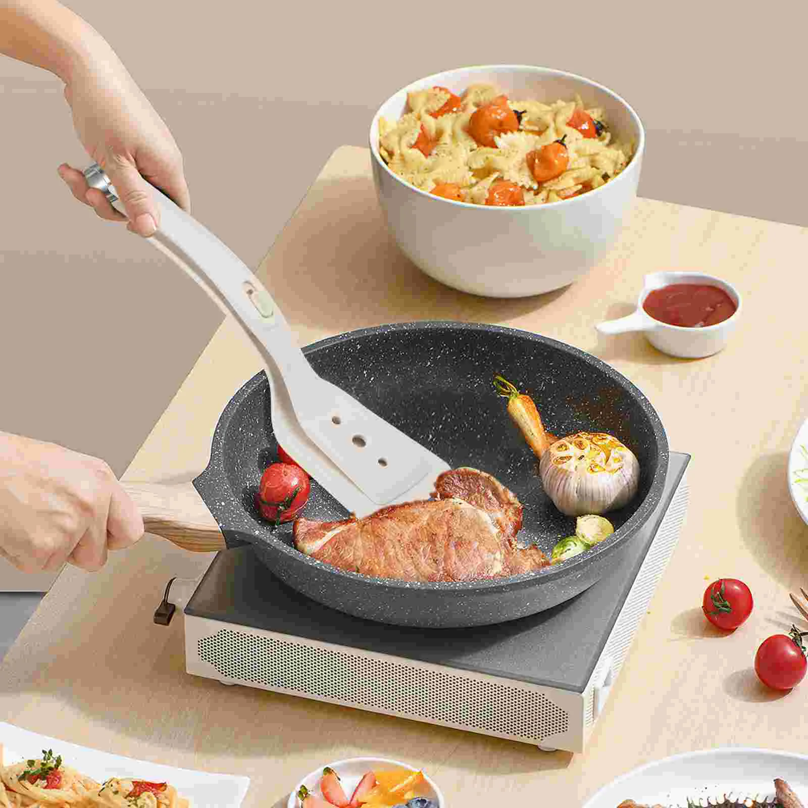 Flippers ซิลิโคนทอดไม้พายคลิป Air Fryers อาหาร Flipping Tong แหนบแหนบสําหรับทําอาหาร