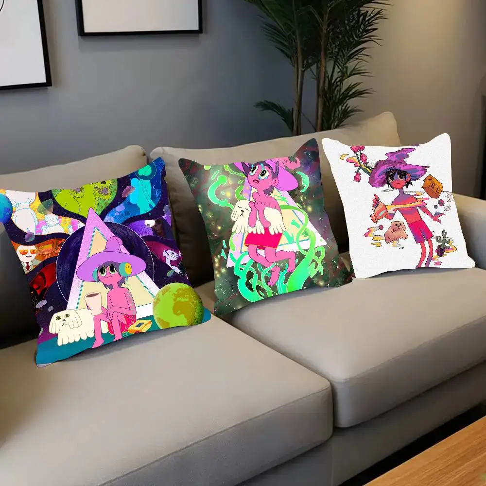 The M-Midnight G-Gospel Anime Pillow Case Fashion Square Pillowcase Bedroom Sofa Room Ins Decoration Leisure