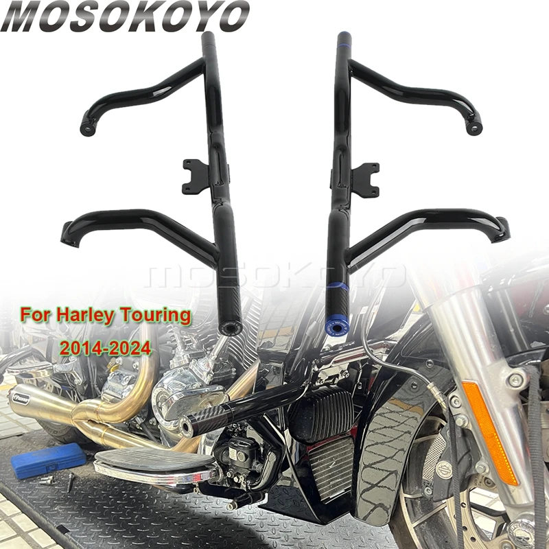 

Highway Engine Guard Crash Bar Motorcycle Front Bumpers For Harley Road Glide ST FLTRST 2022-2023 CVO FLTRXSE 18-22 FLTRU FLTRXS