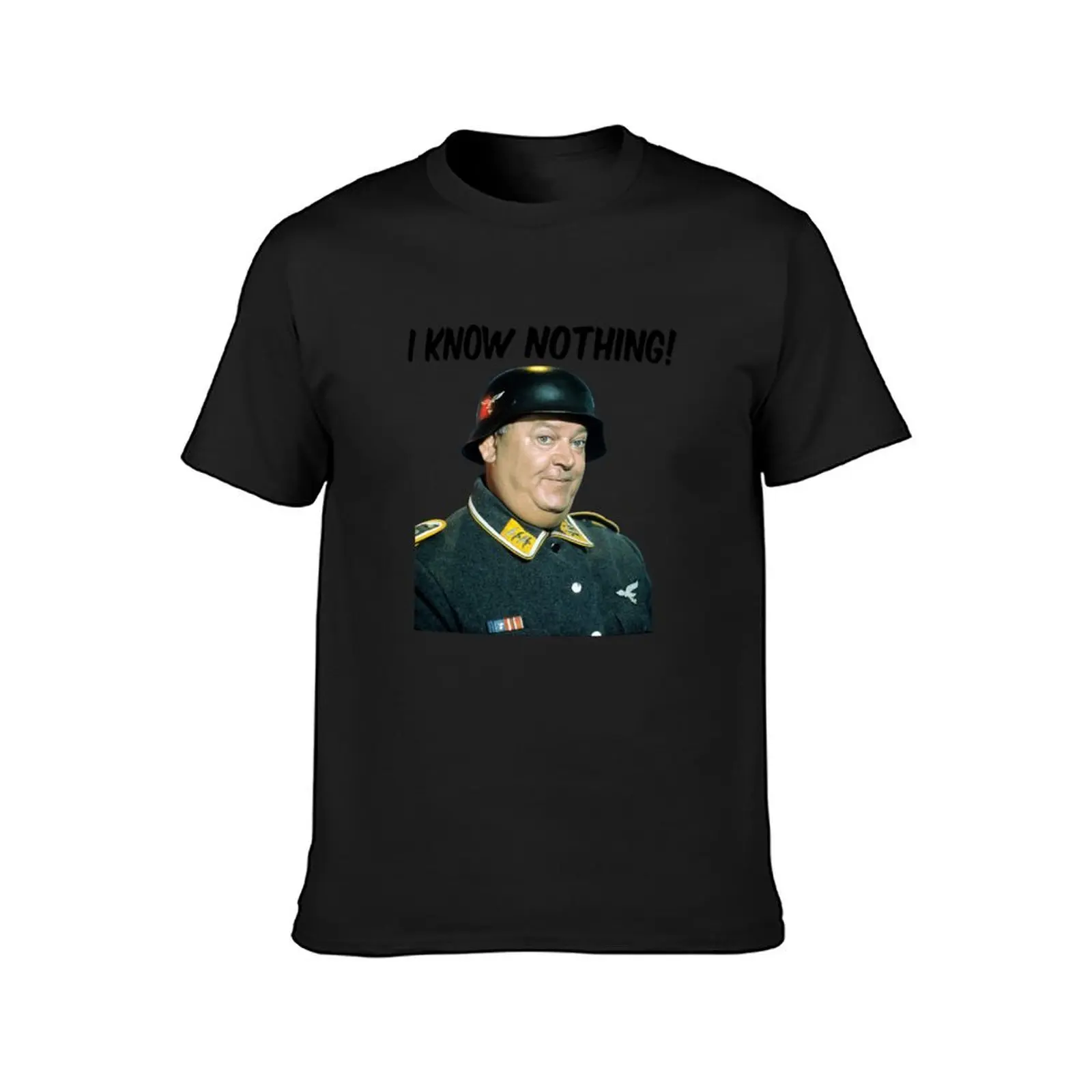 Men's Sgt Schultz I Know Nothing Hogan's Heroes Retro T-Shirt vintage clothes sports fans Blouse oversized t shirt men