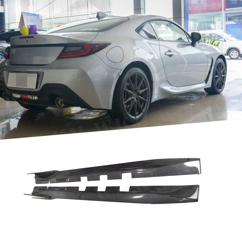 

2PCS Carbon fiber Car Side Skirts For Toyota GR86 Subaru BRZ 2021+ Car Styling Body Kit High Quality FRP Car Exterior Decoration