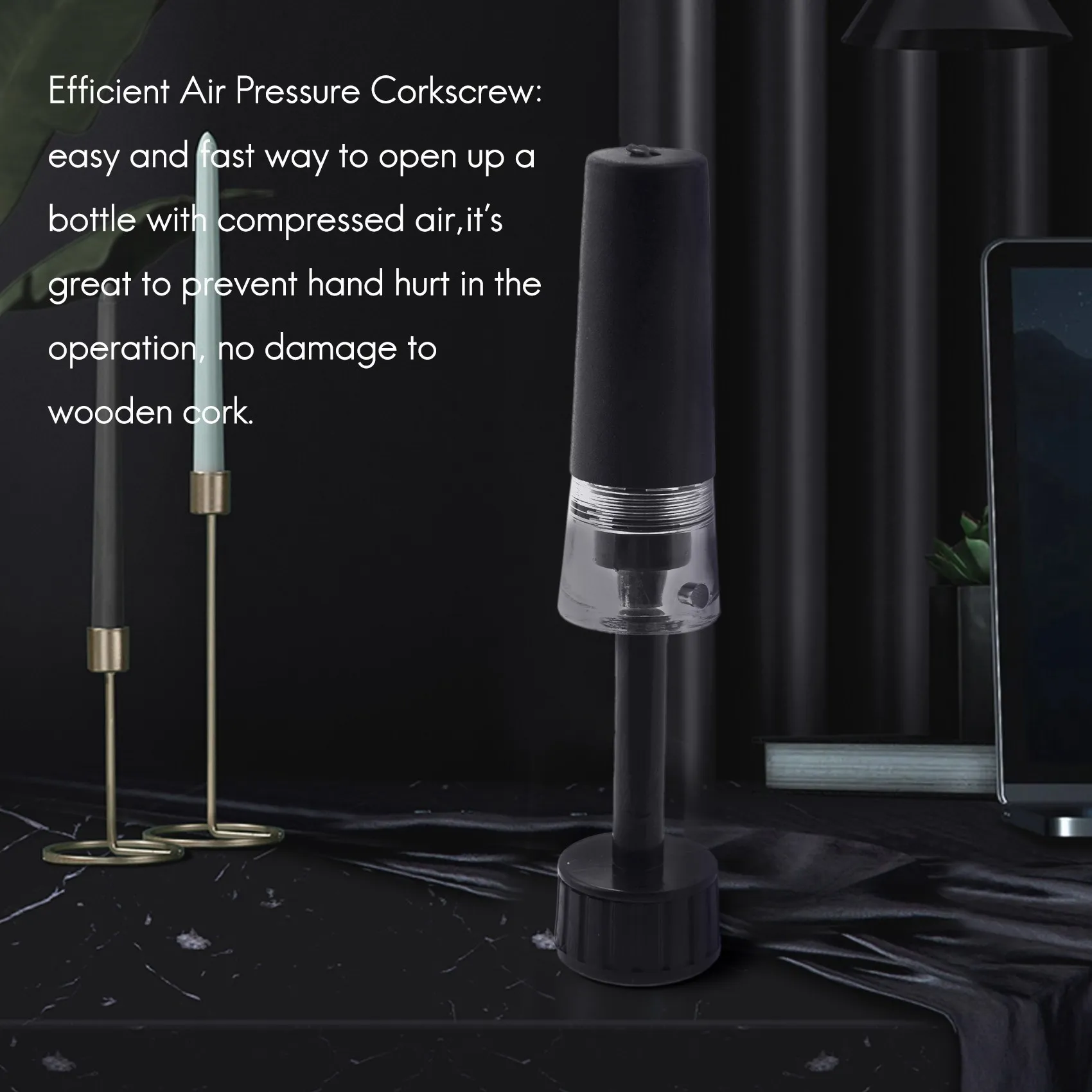 공기 압력 펌프 병따개 세트, 와인 오프너 키트, 진공 스토퍼 및 와인 푸어러 도구 포함, 선물 상자, 4 개