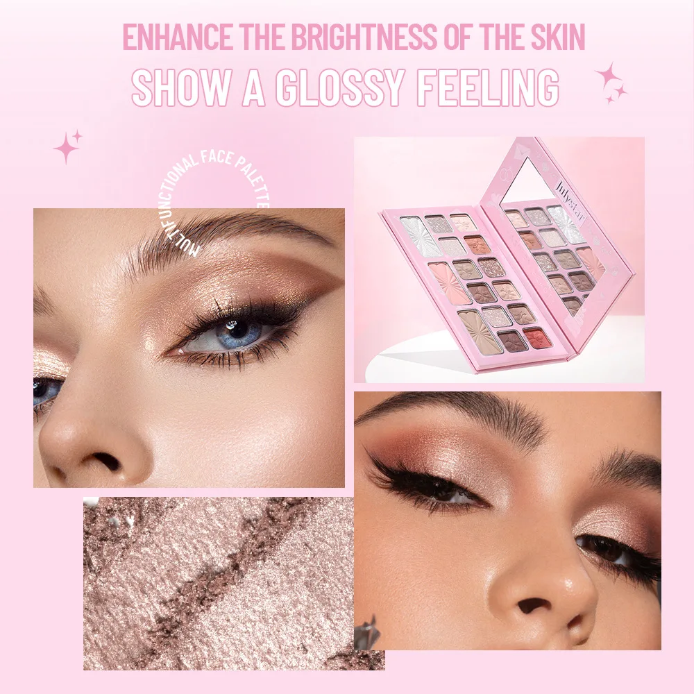 Cross Border New 15 Colors Eyeshadow Palette Milk Tea Earth Tone Matte Shimmer Waterproof Long Lasting Eye Shadow Makeup Palette