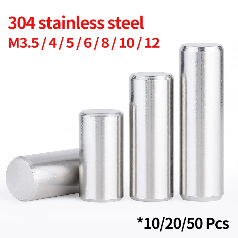 

M3.5/M4/M5/M6/M8/M10/M12 304 Stainless Steel Solid Positioning Cold Heading Process Chamfer 5-100mm Cylinder Parallel Pin