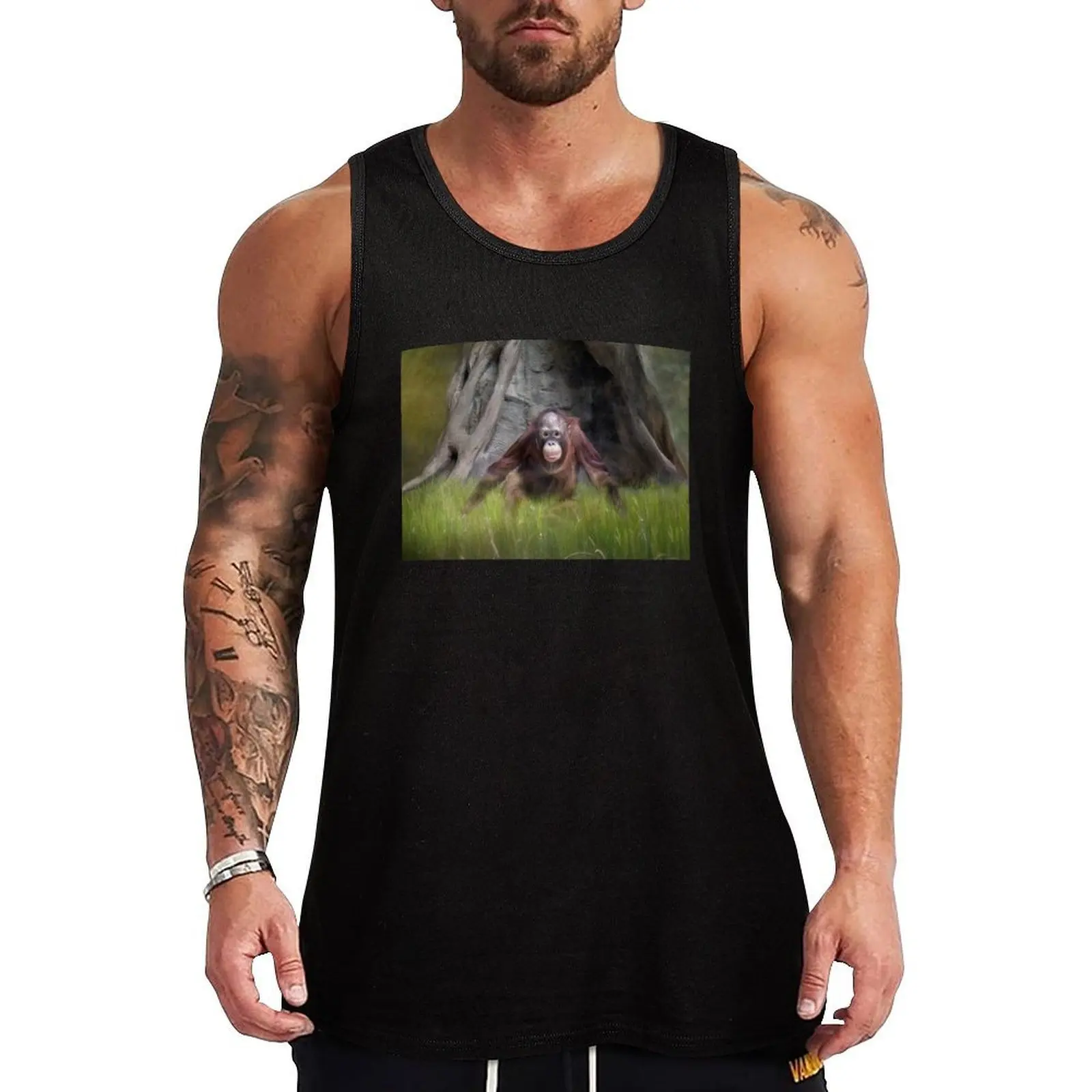 Ollie Tank Top Abstract Print Tank Top Casual Graphic Sleeveless